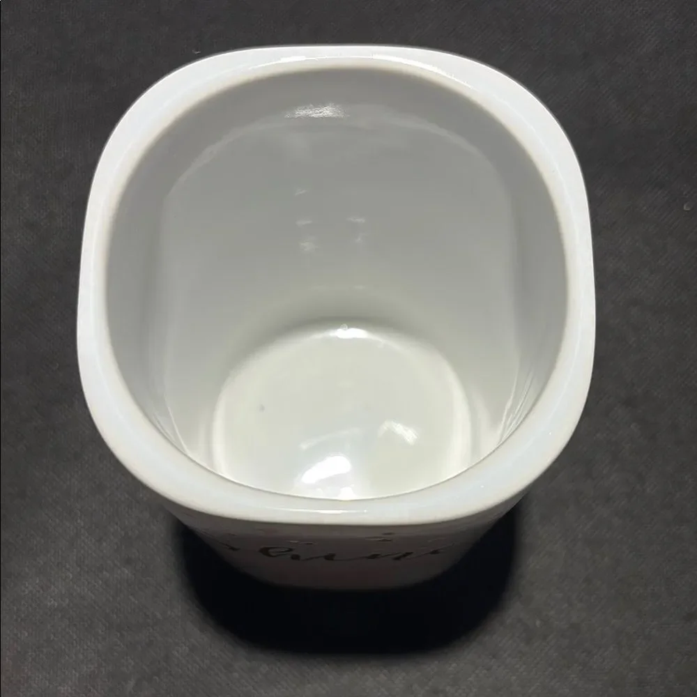 Shine White and Gold Bath Storage Cup